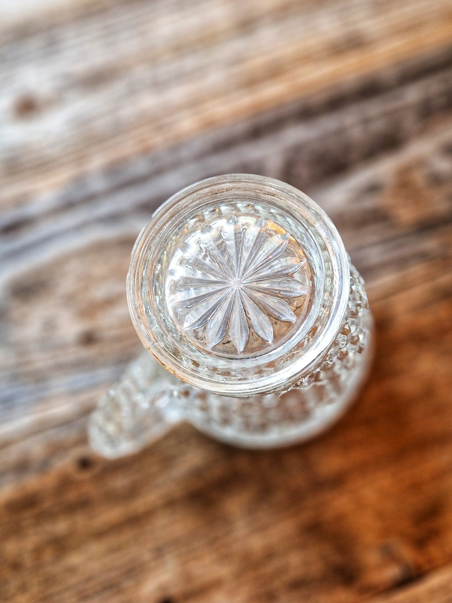 Attractive Mid-Century Pressed Glass Pitcher, Wexford Pattern